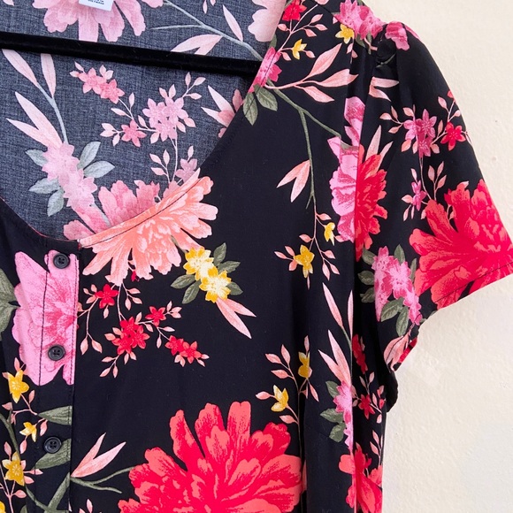 Old Navy Floral Midi Dress XL - Picture 2 of 4